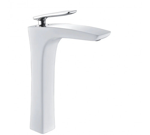 Смеситель для раковины высокий Rose R27F R2711F, белый/хром