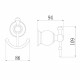 Крючок для ванной комнаты Savol S-005754B, золото