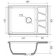Кухонная мойка GranFest VERTEX 680L, иней