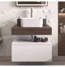 Тумба подвесная без столешницы Velvex Unit tp.UNI.50.1Y белый глянец, 50 см