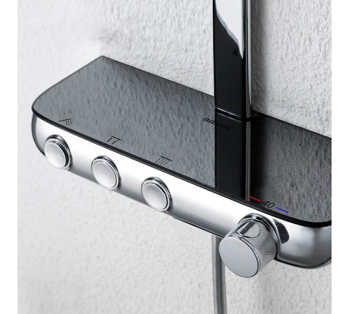Душевая система с термостатом Bravat Cobble F6389423CP-A1-ENG, хром