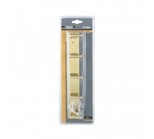 Планка с пятью крючками FIXSEN TREND GOLD FX-99005-5, матовое золото