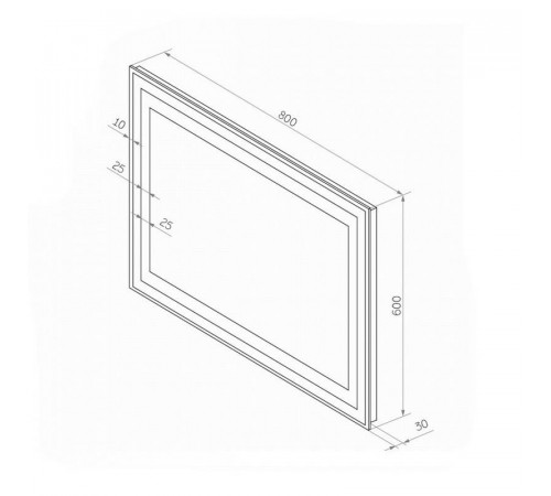Зеркало Maretti Aria AR148060P16EL 80x60 см