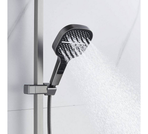 Душевая система Rose R1056T, оружейная сталь