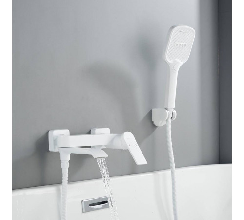 Смеситель для ванны Shevanik S4102C, белый