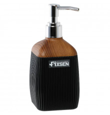 Дозатор жидкого мыла FIXSEN BLACK WOOD FX-401-1, черный/коричневый