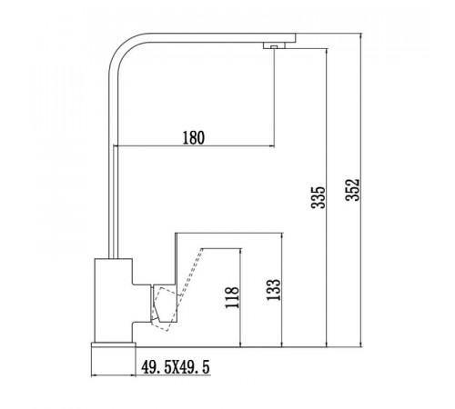 Смеситель для кухни Fmark FS8132C, матовое золото