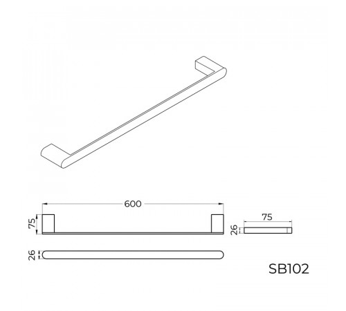 Полотенцедержатель Knotlor SB102RB, бронза