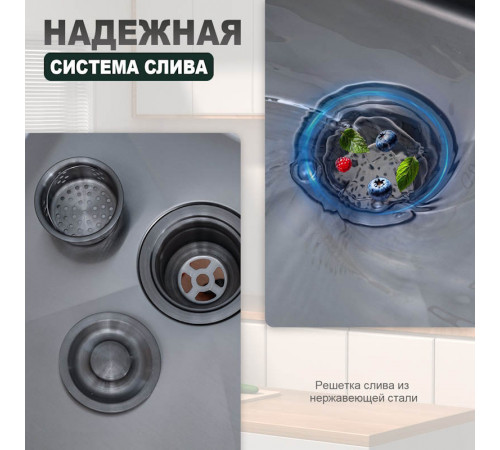 Кухонная мойка Splenka S700.5045.09, графит