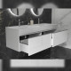 Тумба под раковину подвесная Velvex Pulsus tp.PUL.PUL.140.2Y белый глянец, 140 см