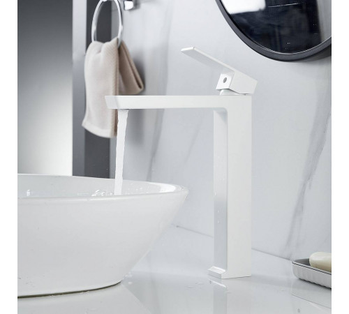 Смеситель для раковины высокий Rose R18C R1811C-1, белый