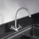 Смеситель для кухни с гибким изливом WesnaArt RASSVET, RAS02-180, хром