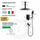 Душевая система встраиваемая FILARETE Waterfall FL1012BL, черный