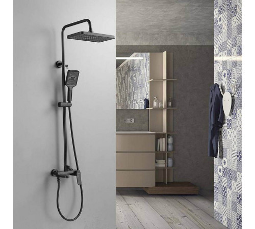 Душевая система Shevanik S4536H, черный