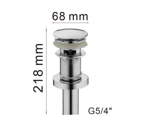 Донный клапан Haiba HB65-2, хром