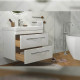 Тумба с раковиной подвесная Velvex Jill tp.JIL.9595.80.2Y белый матовый, 80 см
