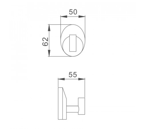 Крючок для ванной комнаты Haiba HB1605-1, хром