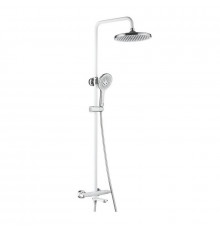Душевая система с термостатом Rose R3996F, белый/хром