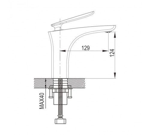 Смеситель для раковины Rose R27F R2701F, белый/хром