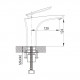 Смеситель для раковины Rose R27F R2701F, белый/хром