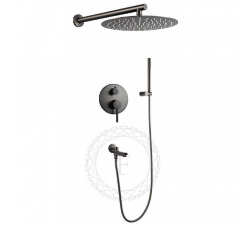 Душевая система встраиваемая FILARETE Roun FL1020BG, графит