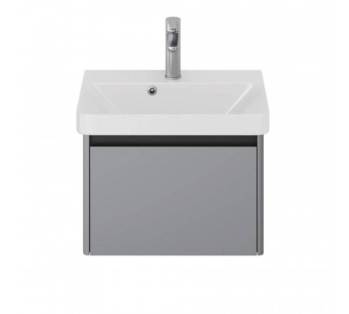 Тумба под раковину подвесная Dreja Luxury 55 см, серый базальт