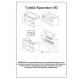 Тумба под раковину подвесная Бриклаер КРИСТАЛЛ ясень анкор темный/графит, 80 см