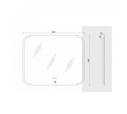 Зеркало Maretti Florenza FL148065P14EL 80x65 см