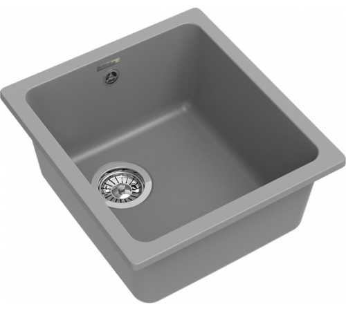 RIVELATO Мойка BERKANA 35 подст.монтаж 1-чаш 415*455 grigio metallizzato арт.