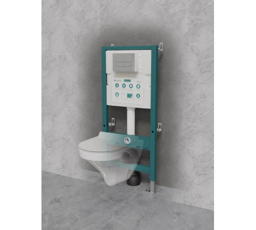Инсталляция для подвесного унитаза Knotlor ISWC503FG, бирюзовый