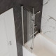 Шторка на ванну 80х140 см Maretti Valentina VA41R8014097-015, профиль хром