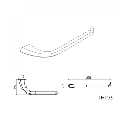 Полотенцедержатель Knotlor TH103RB, бронза