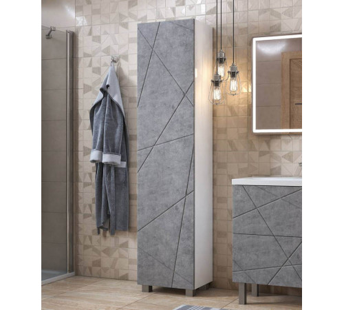 Пенал (45см) VIGO Geometry pn.GEO.45 бетон, бетон