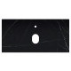 Столешница La Fenice Granite Black Olive Light Lappato Terra 100 см, черная