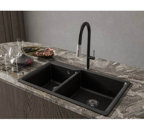 RIVELATO Мойка кварц  Axel 90D  2-чаш  870*520  nero арт.