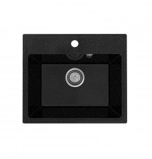 Кухонная мойка Practik PR-M-490-004 (без сифона), черный оникс