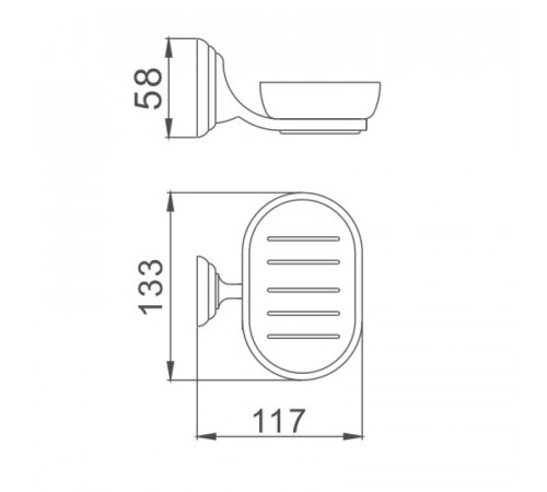 Мыльница Haiba HB1502, хром