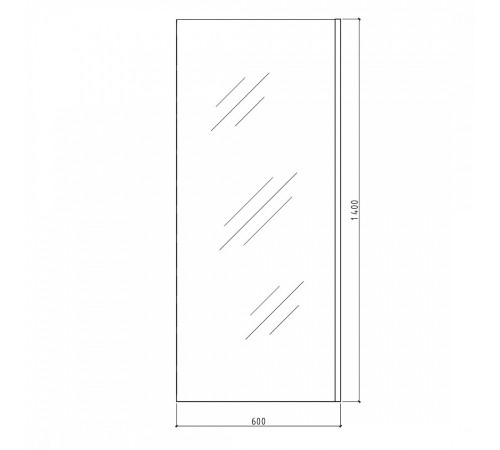 Шторка на ванну 60x140 Maretti Project Black PB41F6014099, черный профиль
