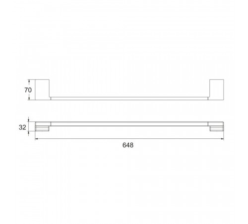 Полотенцедержатель Rose RG1817H, черный