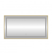 Зеркало с подсветкой LED Fixsen FX-2100G прямоугольное 100х80 см, золотой сатин