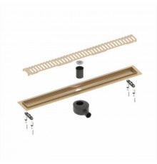 Душевой лоток TIMO Drain System DS230107/17, матовое золото