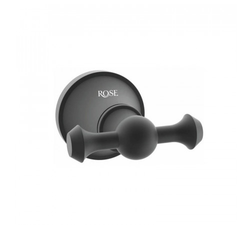 Крючок для ванной комнаты двойной Rose RG1921H, черный
