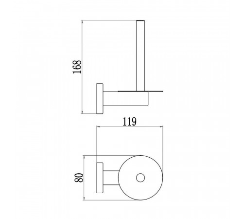 Держатель для туалетной бумаги Savol S-005652C-1, матовое золото