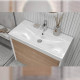 Тумба с раковиной подвесная Velvex Gesso tp.GES.9696.80.2Y белый матовый/дуб сонома, 80 см