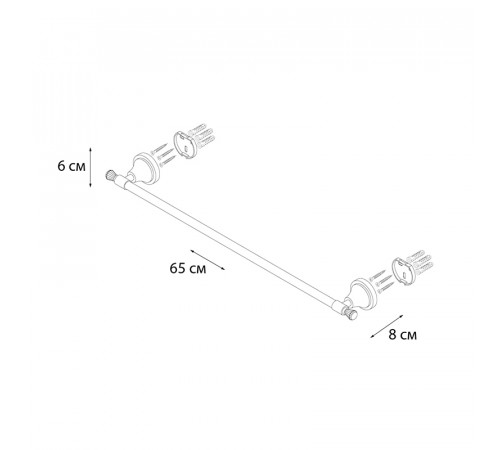 "CRYSTAL" Полотенцедержатель Sofita Crystal SF-35001 60 см