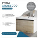 Тумба с раковиной напольная VIGO Cross 404-com, 70 см