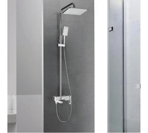 Душевая система Shevanik S9036F, белый/хром