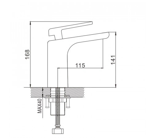 Смеситель для раковины Rose R14F R1401F, белый/хром