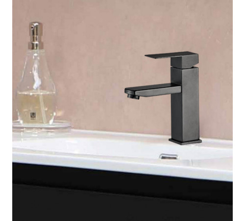 Смеситель для раковины WesnaArt KUBUS KUB13-210Black, черный