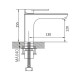 Смеситель для раковины Raffine F0185H, черный